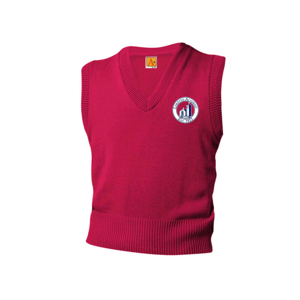 Loretto Elementary Unisex Red V Neck Pullover Vest