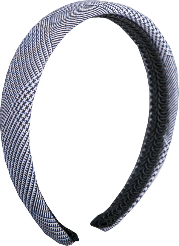 Navy and White Shadow Padded Headband