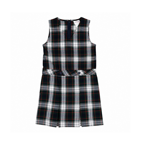 Plaid PLD50 Jumper Pleat Skirt V Neck