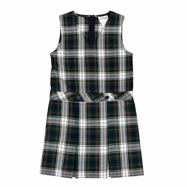 Plaid PLD50 Jumper Pleat Skirt V Neck