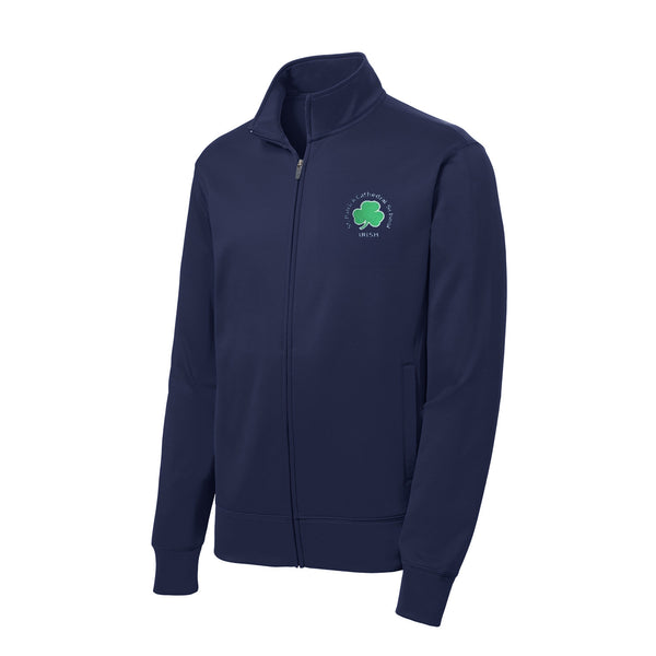 St. Patrick Unisex Navy Full Zip Athletic Lightweight Jacket