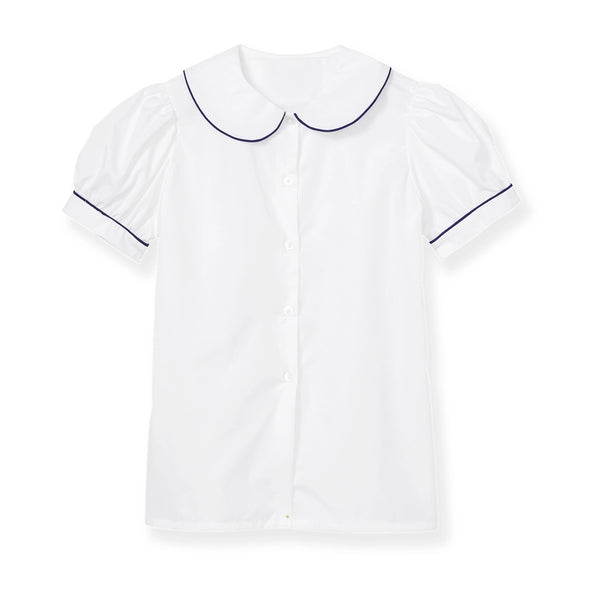 St. Pius X Short Sleeve Piped Peter Pan Blouse