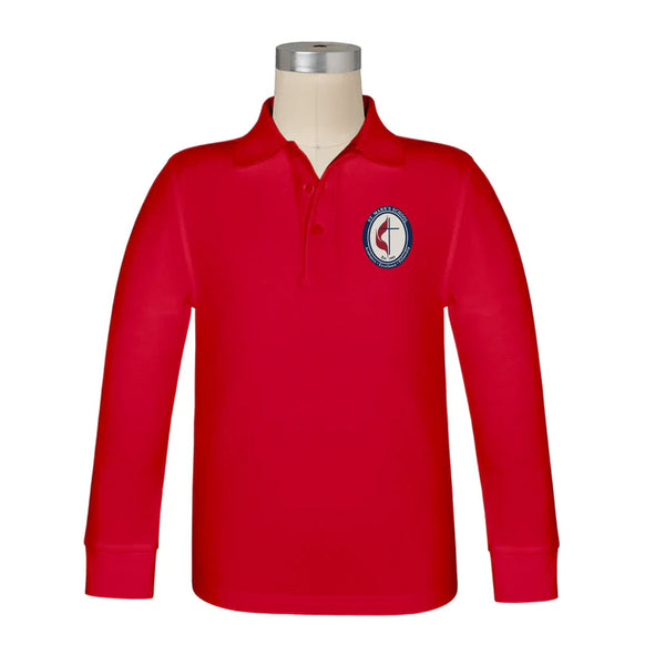 St. Marks Long Sleeve Pique Polo