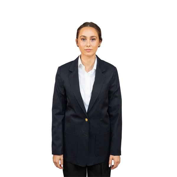 Ladies Single Breasted Navy Blazer