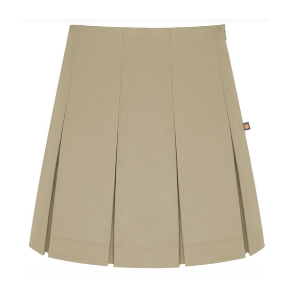 High Waist Box Pleat Skirt