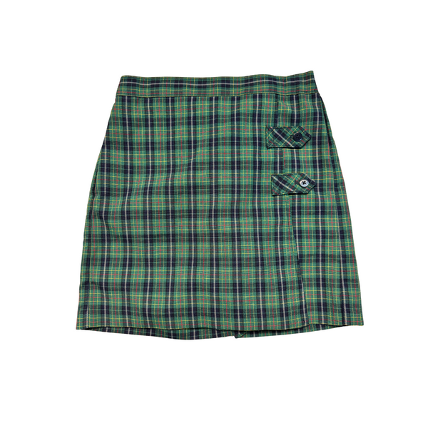 St. Agnes Two Tab Plaid Skort