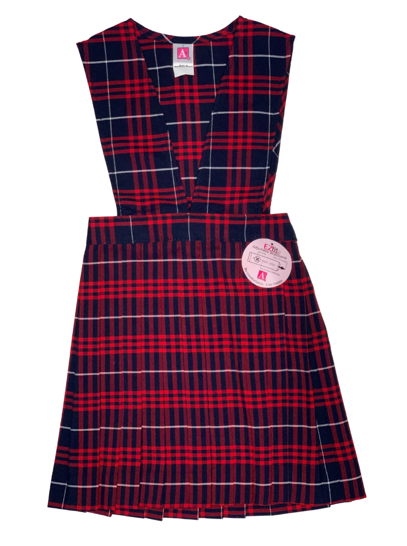 Bradley Plaid Bib Front Stitched Down Box Pleat Jumper main image 1
