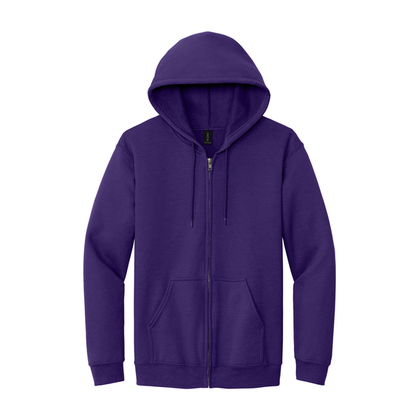 Full-Zip Hooded Fleece Sweatshirt Purple