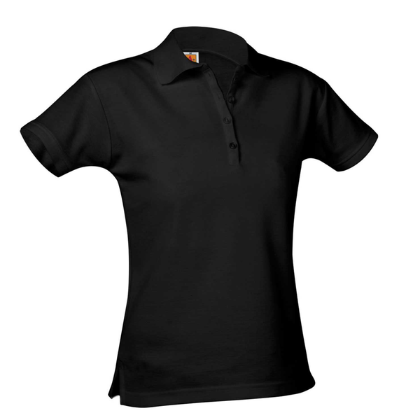 Female Short Sleeve Pique Polo Essential Black