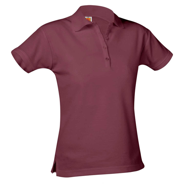 Female Short Sleeve Pique Polo Essential Wine