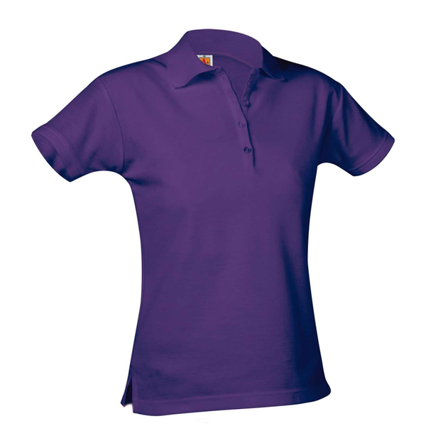 Female Short Sleeve Pique Polo Essential Purple