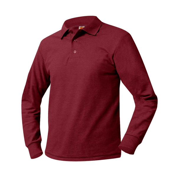 Cardinal Unisex Pique Long Sleeve Polo