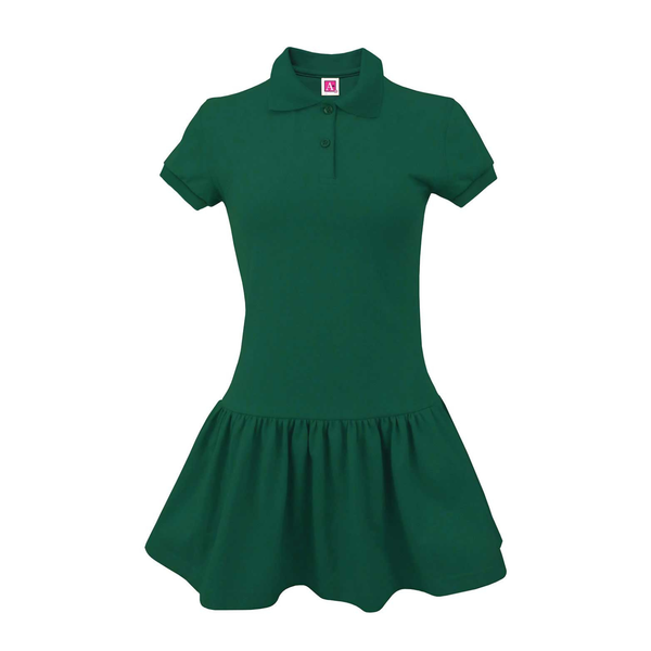 Dark Green Girls Jersey Dress