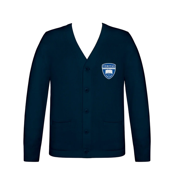 Veritas Prep Long Sleeve V-Neck Button Cardigan