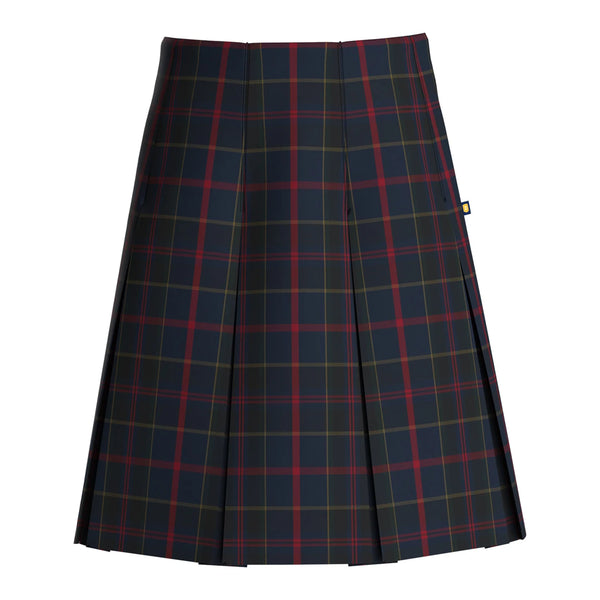 Wilson Plaid High Waist Box Pleat Skirt