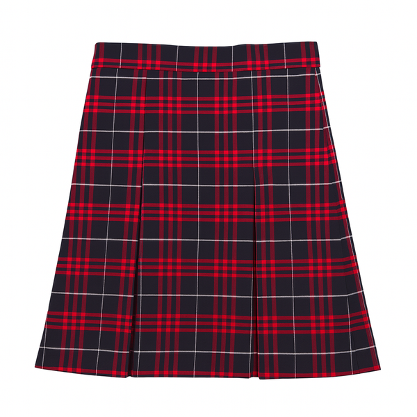 PLD36 Kick Pleat Plaid Skirt