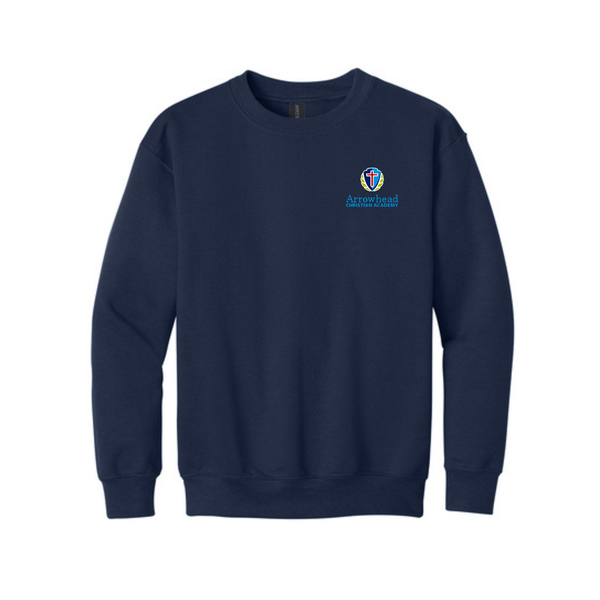 Arrowhead Christian Academy Crew Neck Navy Fleece Sweatshirt