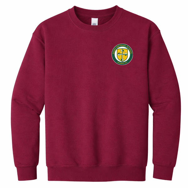 St. Michael Crew Neck Maroon Fleece Sweatshirt