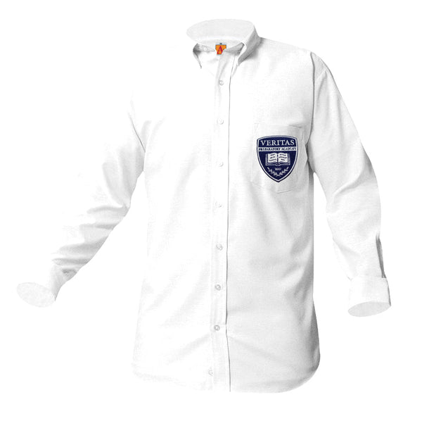 Veritas Prep Male Oxford Long Sleeve - Patch on the pocket