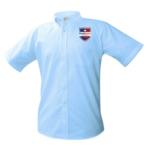 Anthem Prep Male Oxford Short Sleeve (9th-12th Grade) - Patch above the pocket