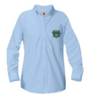 Arete Prep Academy Female Oxford Long Sleeve Blouse (9th-12th Grade) - Patch on the pocket