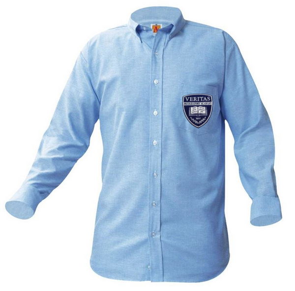 Veritas Prep Male Oxford Long Sleeve - Patch on the pocket